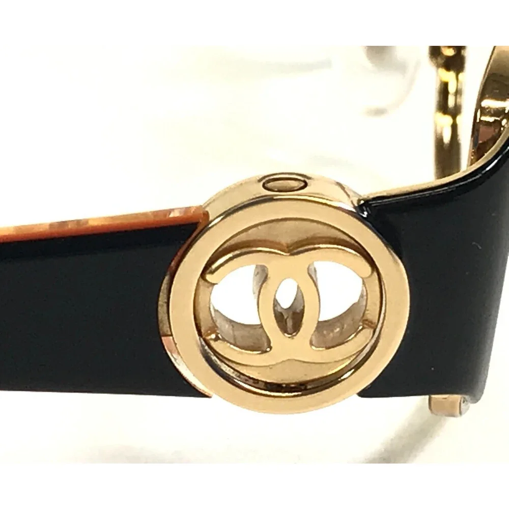 Chanel Eyeglasses Frames 2105 c.341 Black Orange Gold Wire Rim 51-17-130